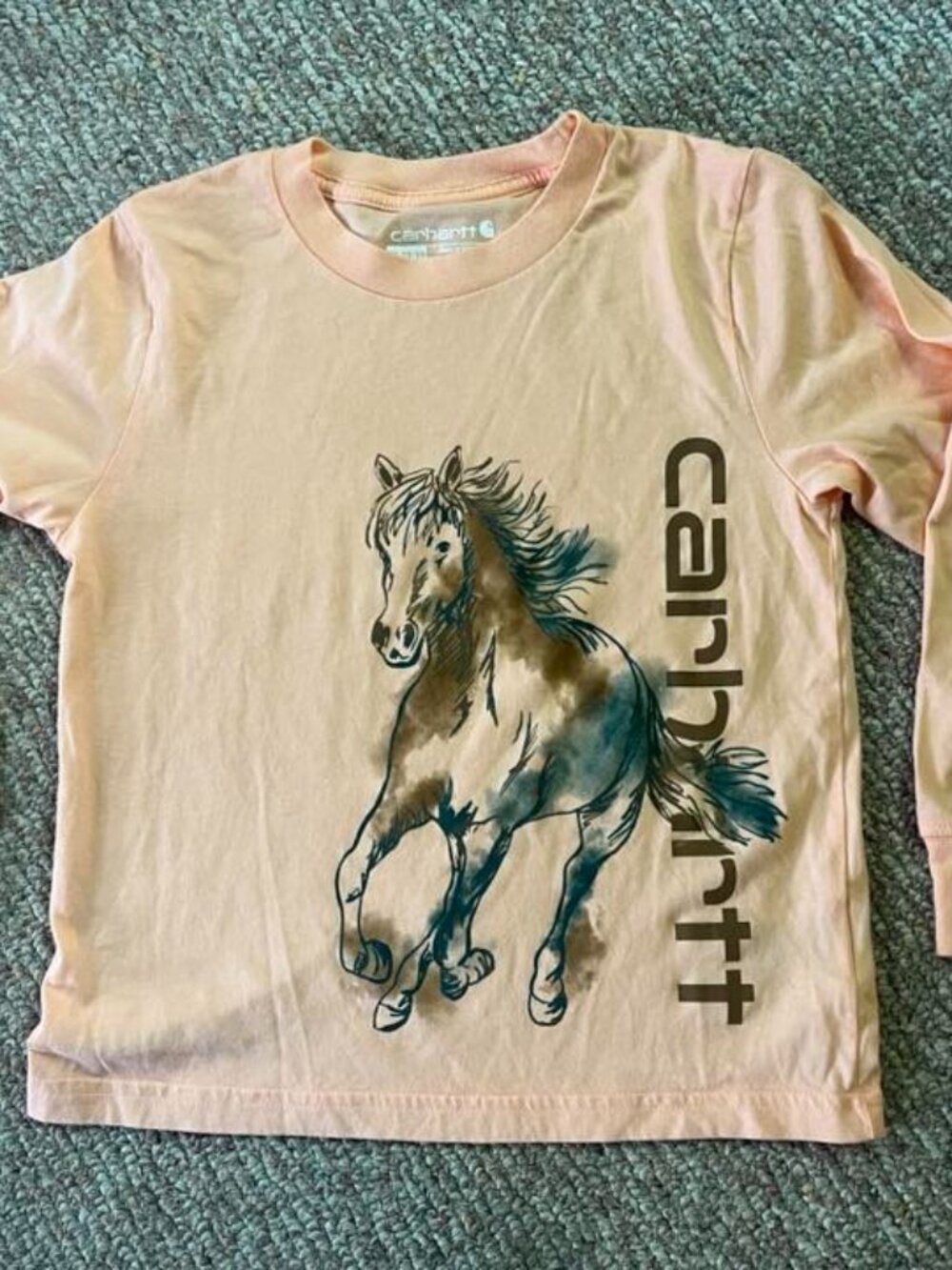 Girl's Carhartt Horse Long Sleeve Top - 6/7 - New